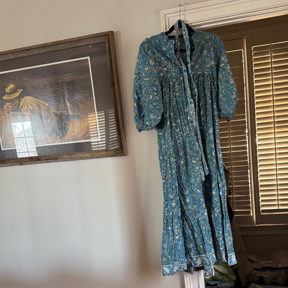 Floral Blue Maxi Dress